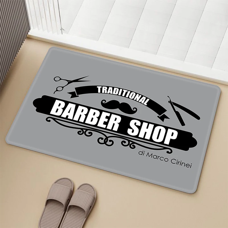 

Barber Shop Non-slip Kitchen Mat Carpets Doormat Entrance Door Design Carpet Rugs Gaming Room Decors Floor Mats Prayer Rug Bath