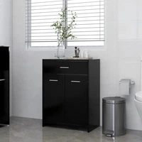 bathroom cabinet chipboard bathroom cabinet bathroom furntain black 60x33x80 cm
