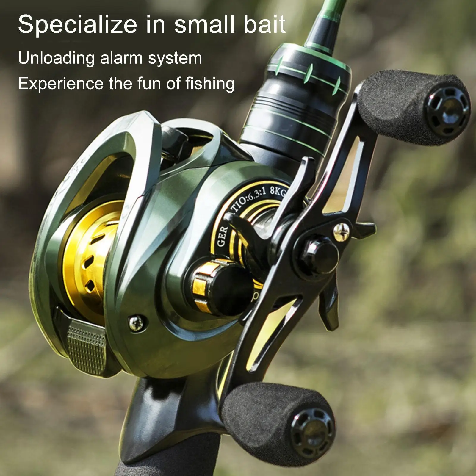 

Fishing Reel WK Baitcasting Reel For Micro Fish Max Drag8kg Gear Ratio7.2:1 Micro-Throwing Fishing Reel Goods Accessorie M4Z7