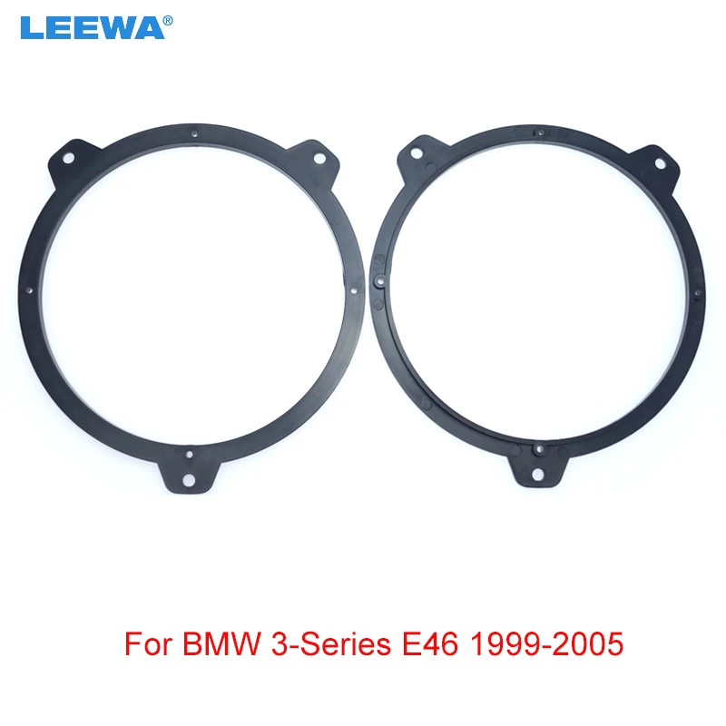 LEEWA 6.5 inch Car Stereo Speaker Spacer Pad Adapter for BMW 3-Series E46 1999-2005 Speaker Mat Rings