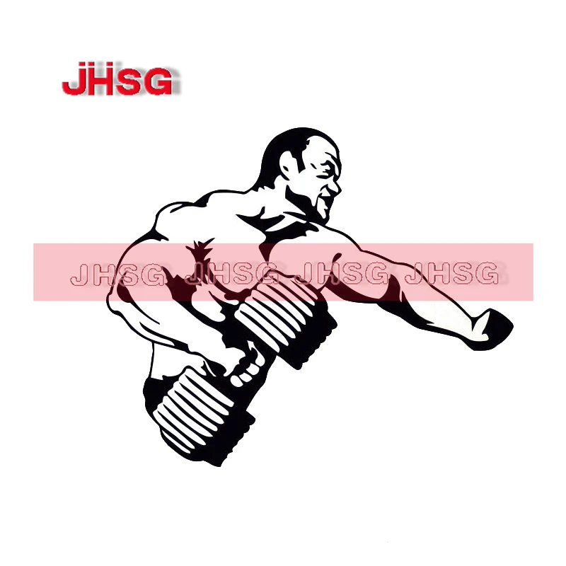 JHSG автомобильные наклейки гантели мышцы для автомобиля мотоцикла окна бампера