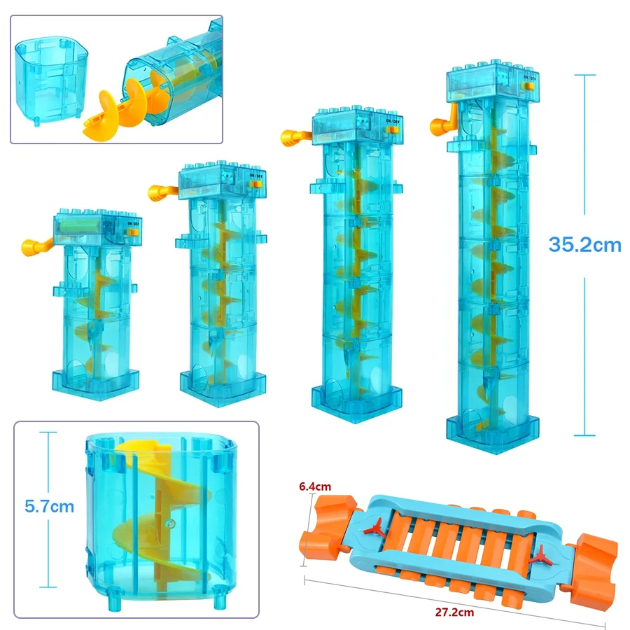 Спиральные слайды большого размера шарики гоночная трасса Электрический