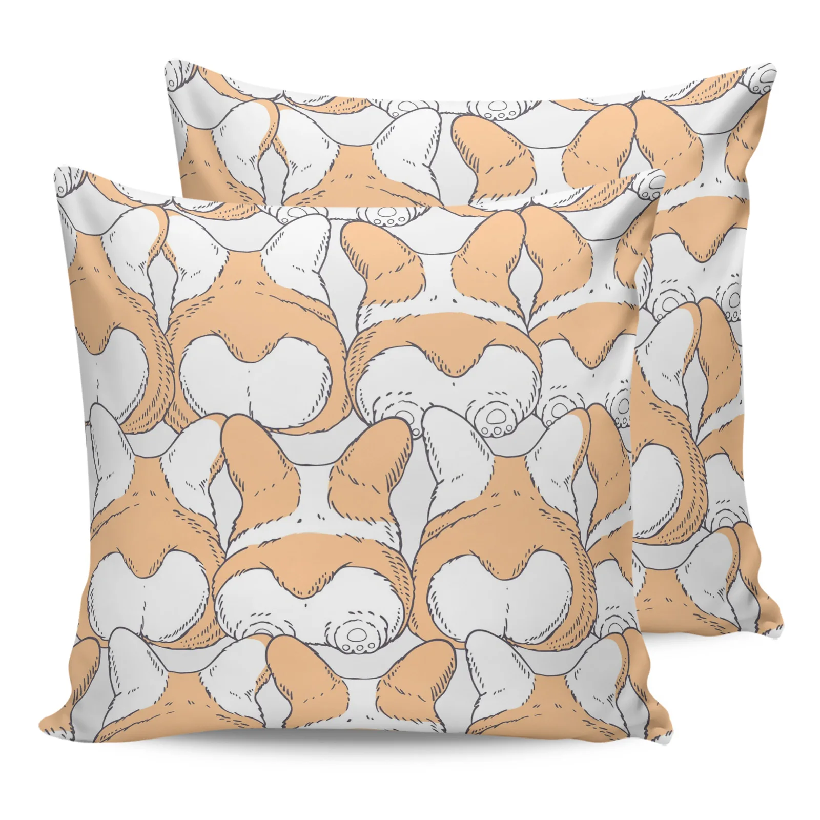 

Милый заботливый Набор подушек Corgi Hair для гостиной, декор для дивана, наволочка для спальни и дома, декоративные наволочки для подушки