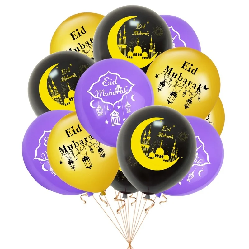 

Eid Mubarak Latex Balloon 20pcs Balloons Ramadan Kareem Decoration Ramadan Mubarak Muslim Islamic Festival Party DIY Decorations