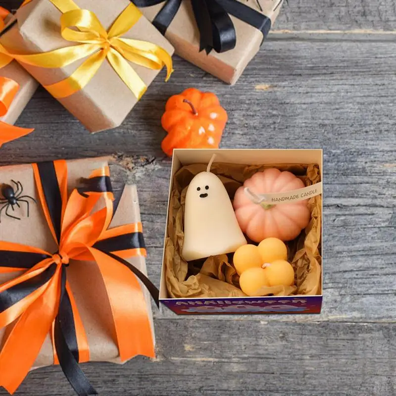 ścienny na Halloween Aromaterapia Mała ozdoba Urocza kreskówka - Zestaw świec do aromaterapii z duchami dyni