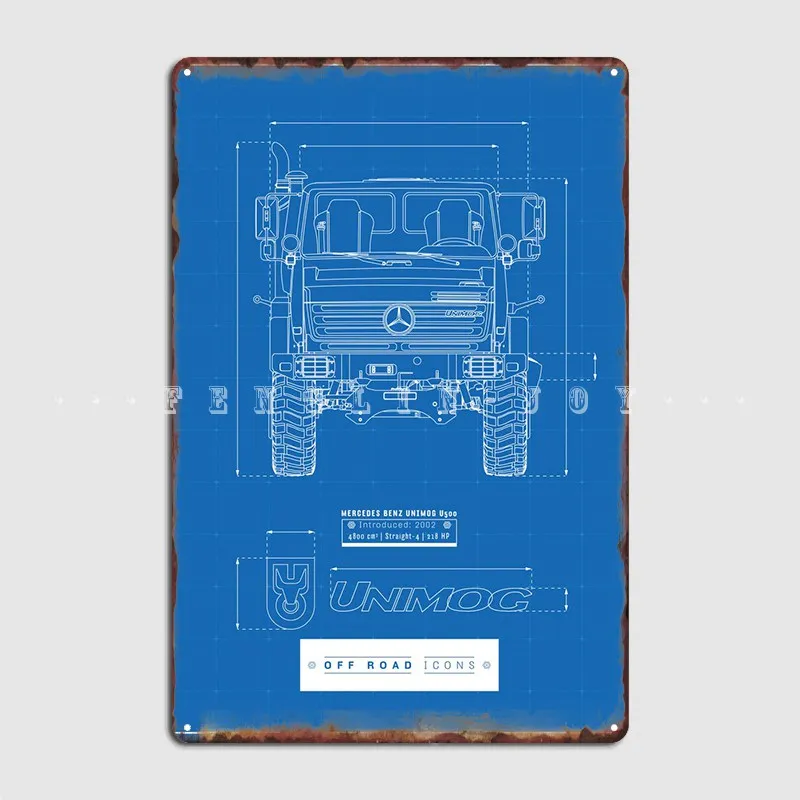 Металлический плакат Unimog клувечерние клубный бар Ретро оловянный | Дом и сад