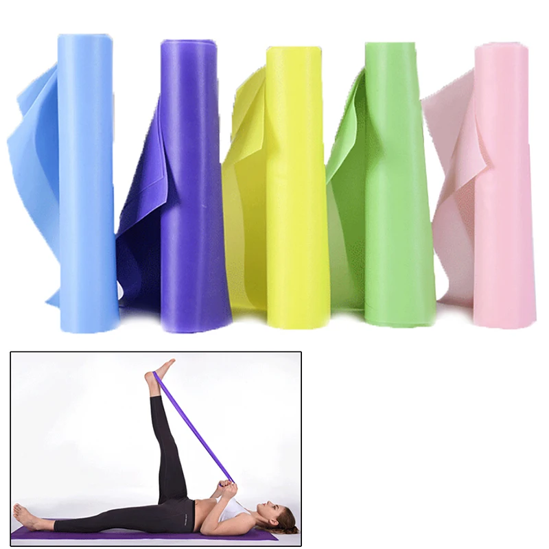 

1pc 1.5m Elastic Yoga Stretch Band Shaping Strength Training Stretch Band Rubber Stretch Resistance Exercise Fitness Band Belt