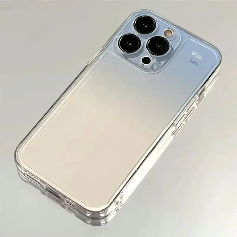 Мягкий чехол для телефона с градиентом цвета iphone 15 pro max 14 plus 11 13 12 силиконовая