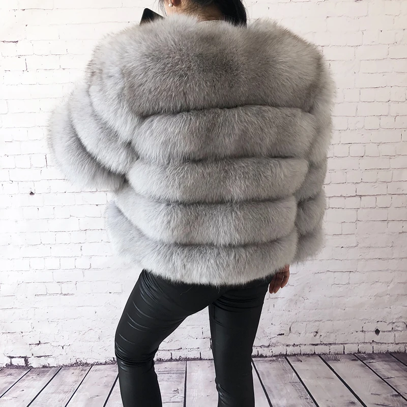 2022 new style real fur coat 100% natural fur coat women winter warm high quality fox fur coat fur vest free shipping