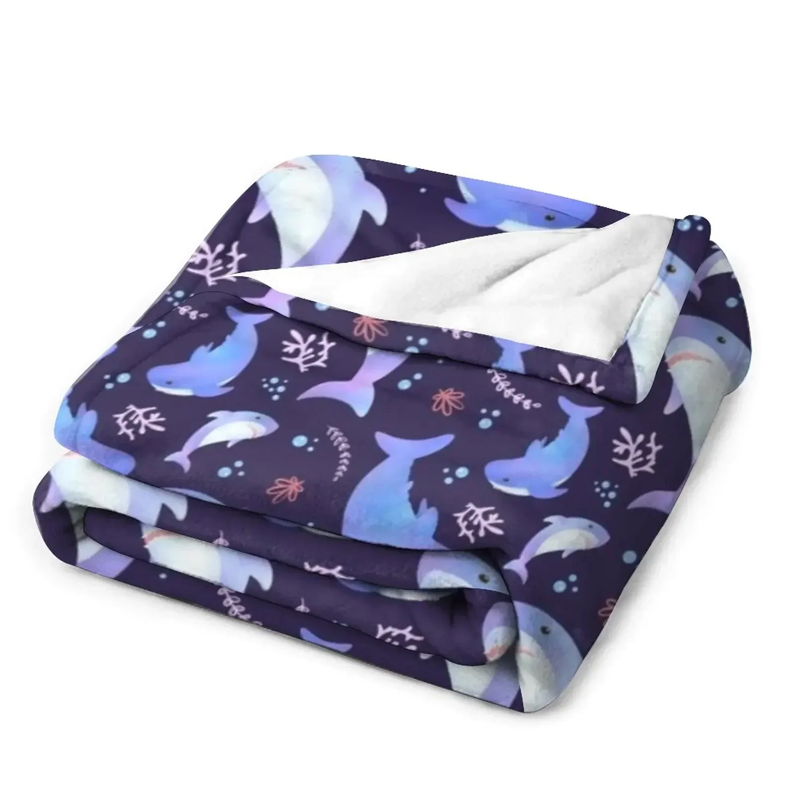 Одеяло Brucie Blahaj с рисунком под морем термоодеяло в стиле аниме одеяла для