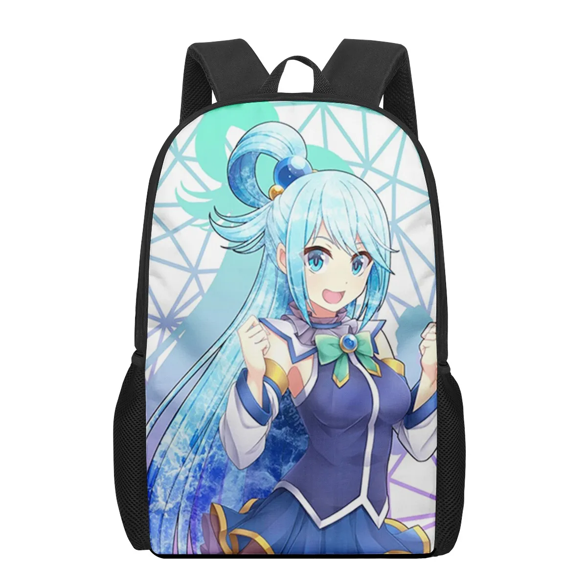 Konosuba Aqua cute Anime Print Men Backpack Kids Boys Rock Roll Backpacks School Bags for Teenage Daily Bagpack Book Bag Packs
