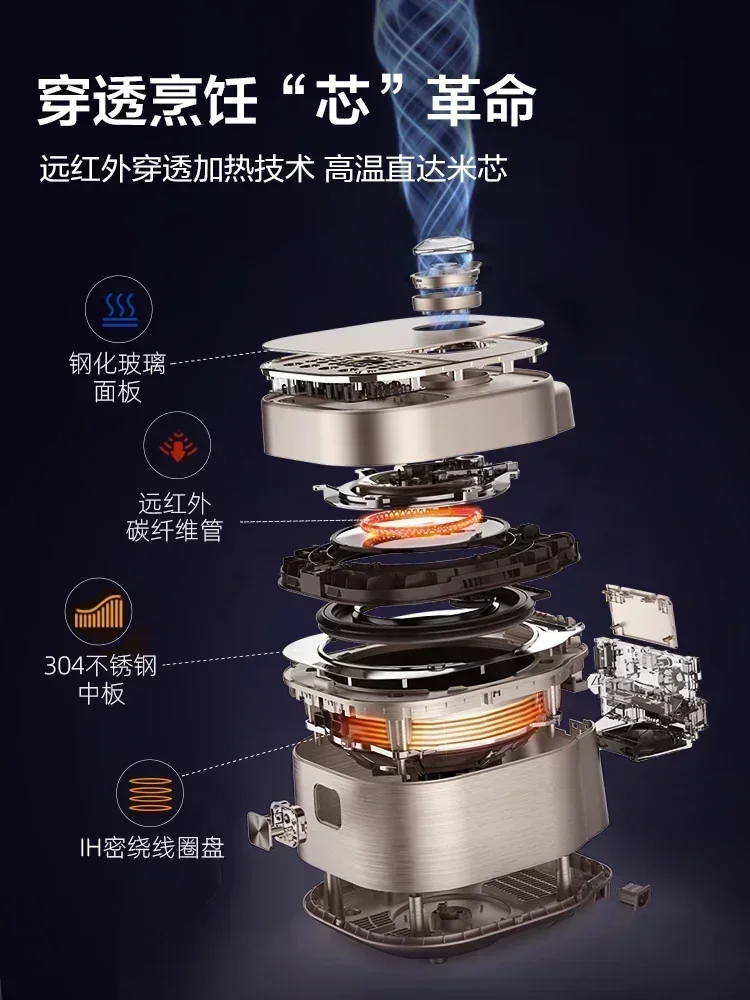 Бытовая рисоварка в дальнем инфракрасном диапазоне. 4-литровая большая