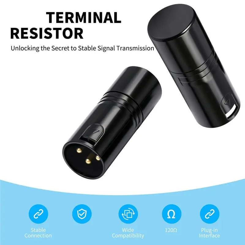 Фото Низкопрофильные XLR-разъемы 120 Ом, 3-контактный XLR-терминатор для DIY аудиокабелей микрофонов - ABVP №4