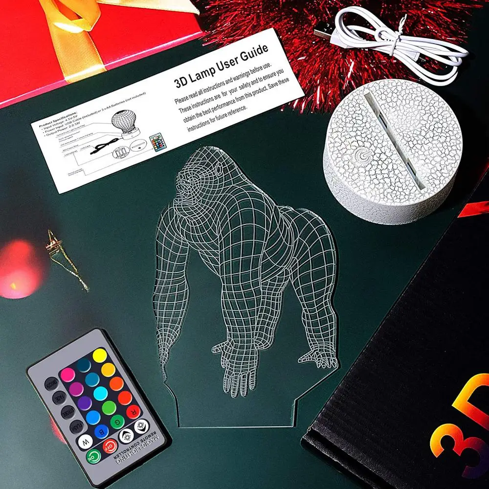 

High-quality Led Light Perfect Gift Visual Dimmable Light Gorilla Series Eye-catching Portable Led Night Light High Demand
