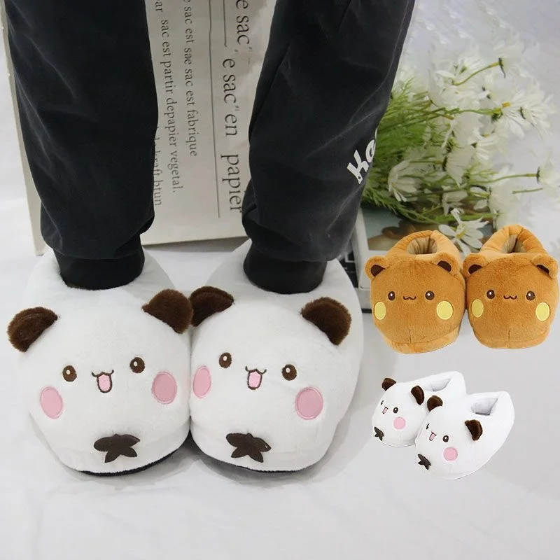 Плюшевые тапочки с рисунком BUBU и Dudu милые медведем Bubu Yier льняные нескользящие