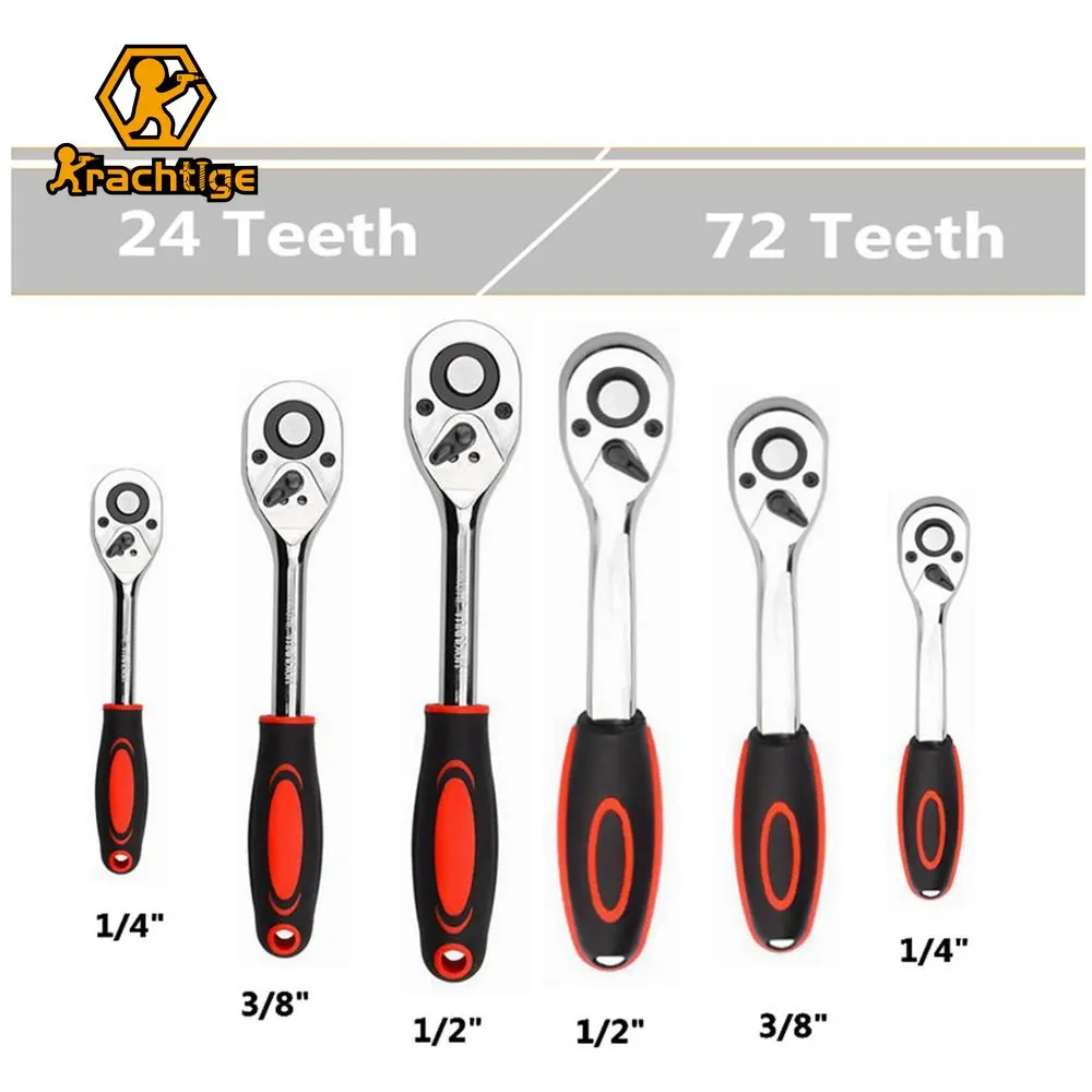 Krachtige 24Teeth / 72Teeth Ratchet Wrench 1/4