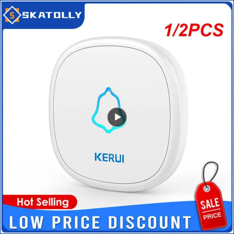 

1/2PCS Waterproof Touch Doorbell Button Wireless SOS Emergency Button 433MHz Alarm Accessories For KERUI Doorbel Alarm System