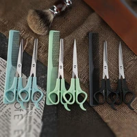 home hairdressing scissors thinning shears flat tooth scissors comb 3pcs set high quality stainless steel hairdressing tools