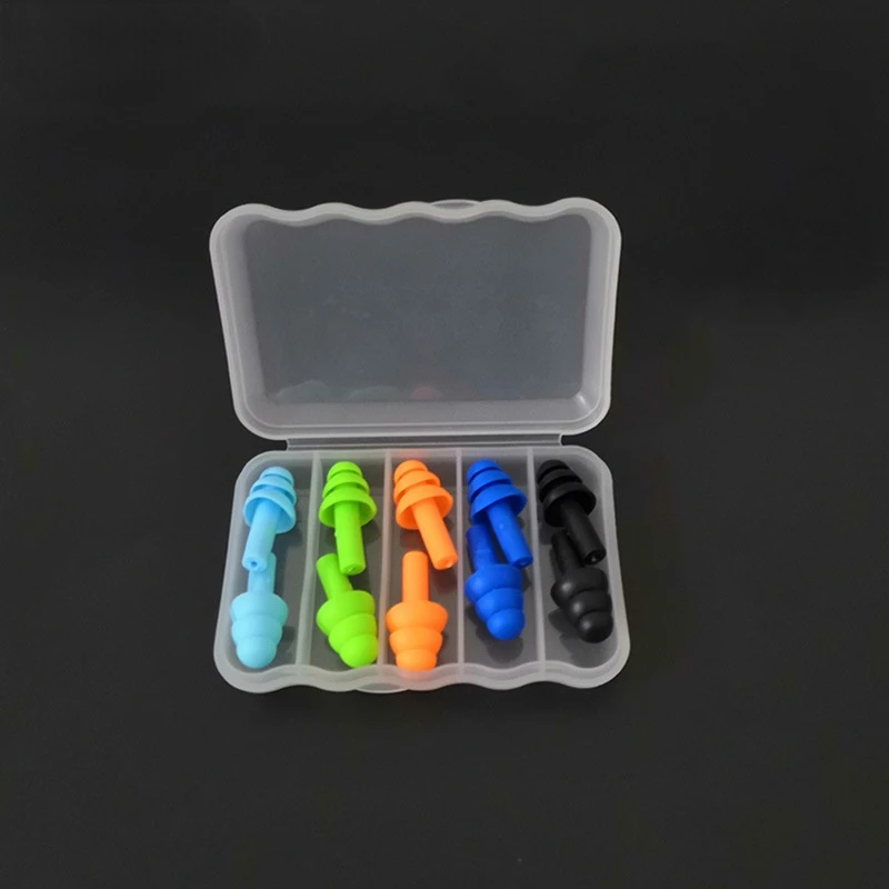 5pairs different colors soft foam ear plugs sleep  prevention noise reduction TE 