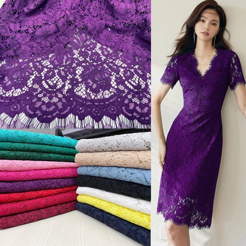 Кружевная ткань с хлопковой костяной нитью