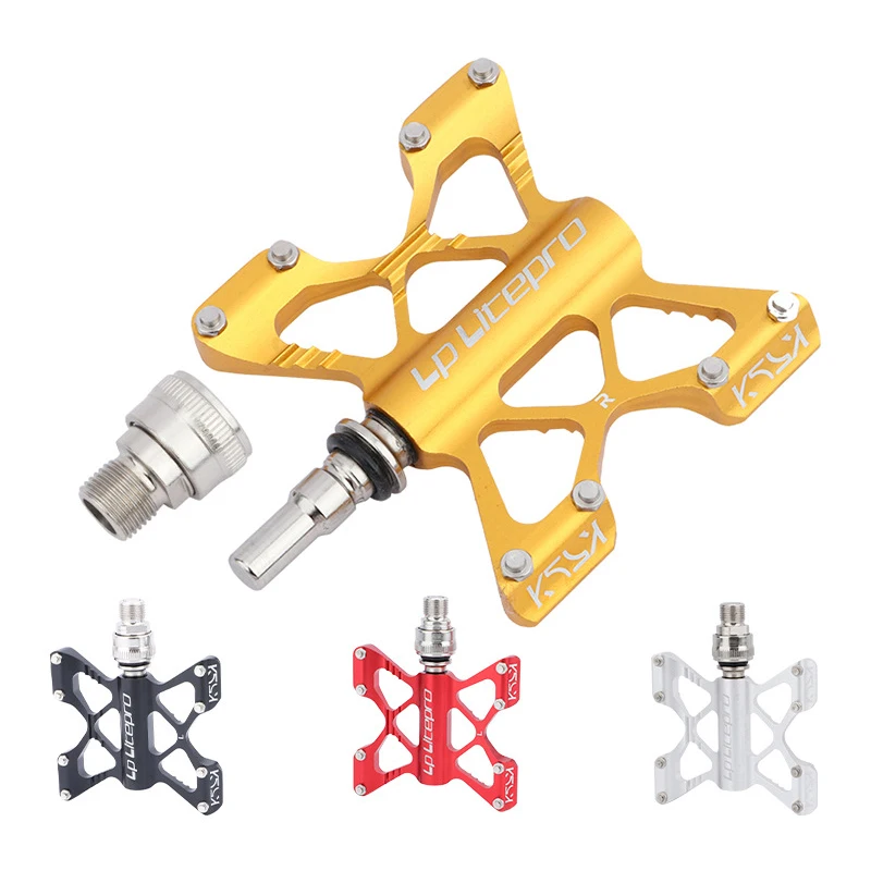 

Litepro K5 Folding Bike Quick Release Pedal Aluminum Alloy Bearing Pedals for Brompton BMX Bicycle Parts