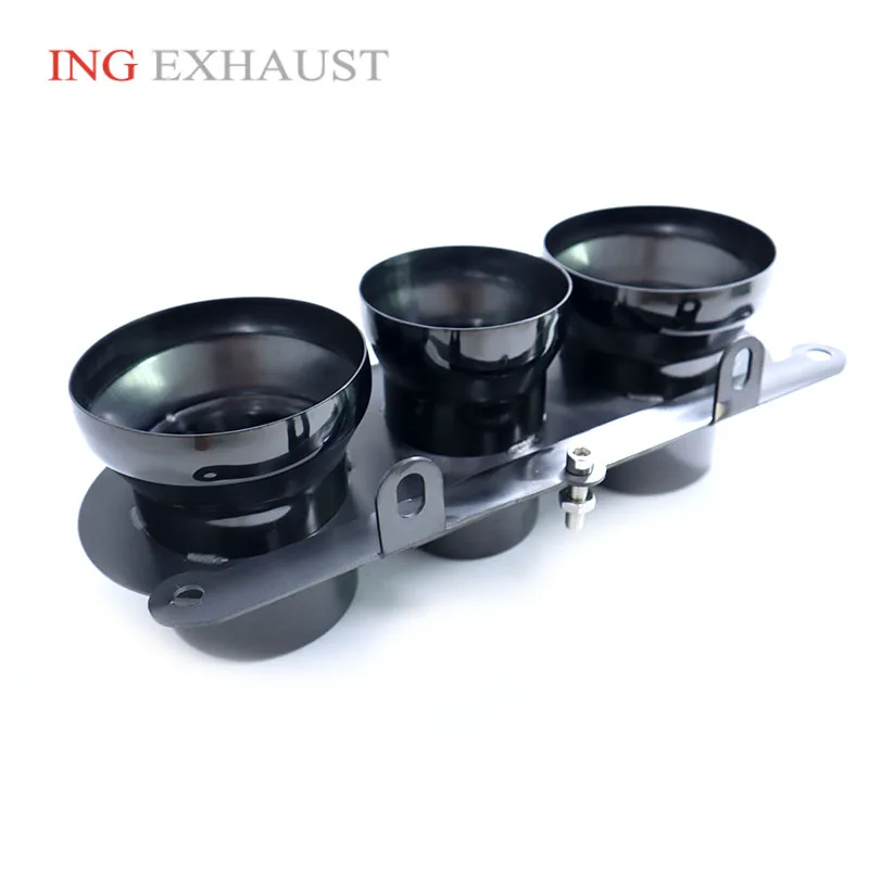 Аксессуары для выхлопных газов ING черные наконечники SUS 304 Ferrari 458 F136 V8 4. 5L California T 3 9