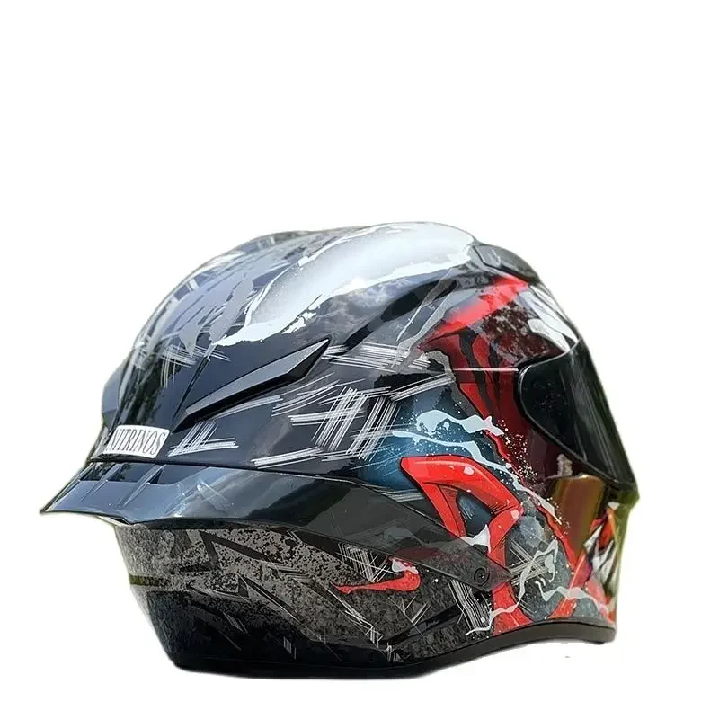 

ECE Approved Full Face Motorbike Helmet Winter Season Men and Women Safety Hat Single Shield Black Venom Motorcycle Helmet