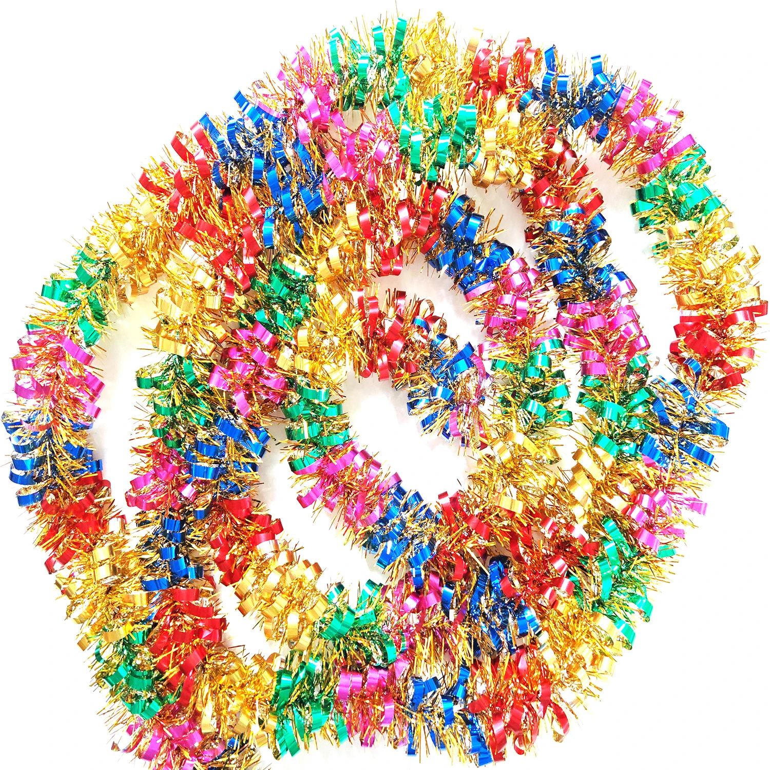 Рождественская гирлянда XMSJ 2 метра темно-зелёная с белым краем