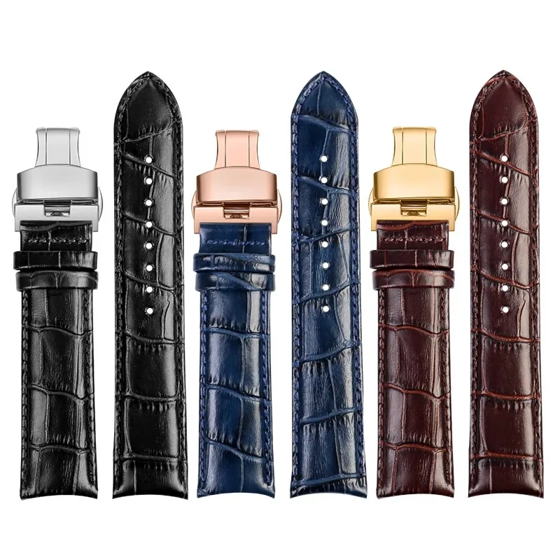 Cowhide watch strap for Piaget Jaeger-Lecoultre Vacheron Constantin 20mm 21mm 22mm Arc interface black brown blue men watchband