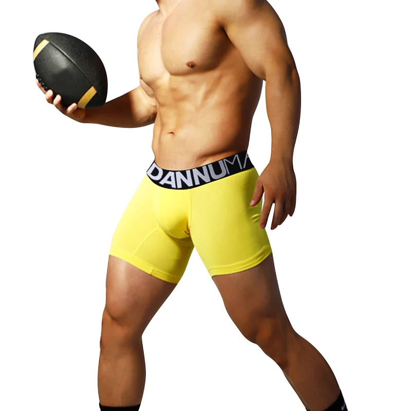 Трусы-боксеры мужские длинные хлопковые удобные с U-образным выпуклым мешочком