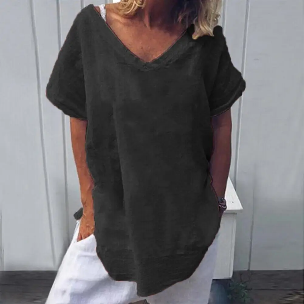

Anti-pilling Stylish Summer Pullover Loose Tee Lightweight Basic Top Stretchy Streetwear