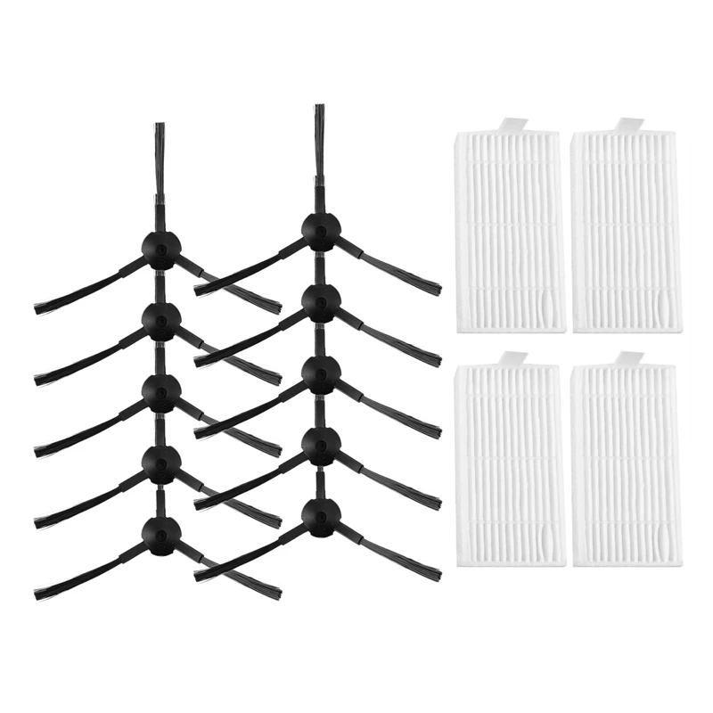 

10 шт., боковая щетка + 4 шт., фильтр Hepa для робота-HOFER Ariete Briciola 2711 2712 2713 2717, аксессуары для уборки