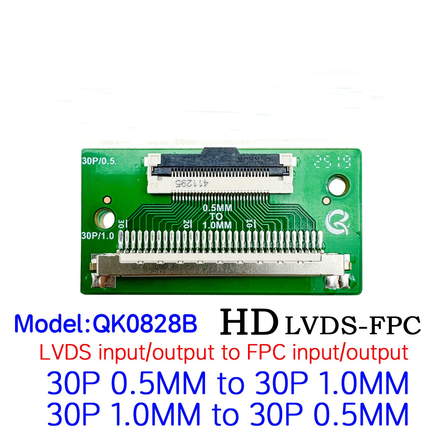Фото Адаптерная плата QK-0828A/B CSOT 30P 0.5мм на 30P стандартный шаг 1.0мм F05035 HKC №3
