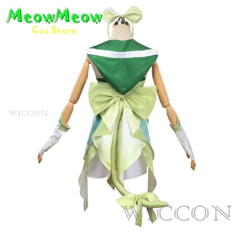 Wuthering волны Verina косплей костюм парик платье серьги перчатка для ног натуральные