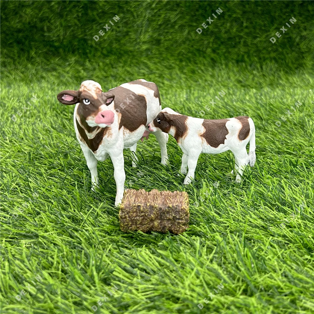 Большое ранчо Размер коровы подходящий забор и стог сена набор фильмов