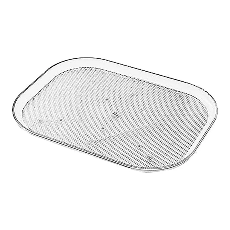 

1 PCS Rectangular Storage Tray Rack Silver Acrylic+PET For Refrigerator Storage For Kitchen Refrigerator Trash Cans