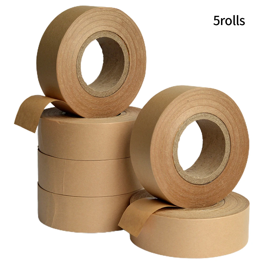 

5rolls For Carton Box Shipping Gift Wrapping Labeling Moving Paper Packing Tape Strong Writable Parcel Sealing Self Adhesive