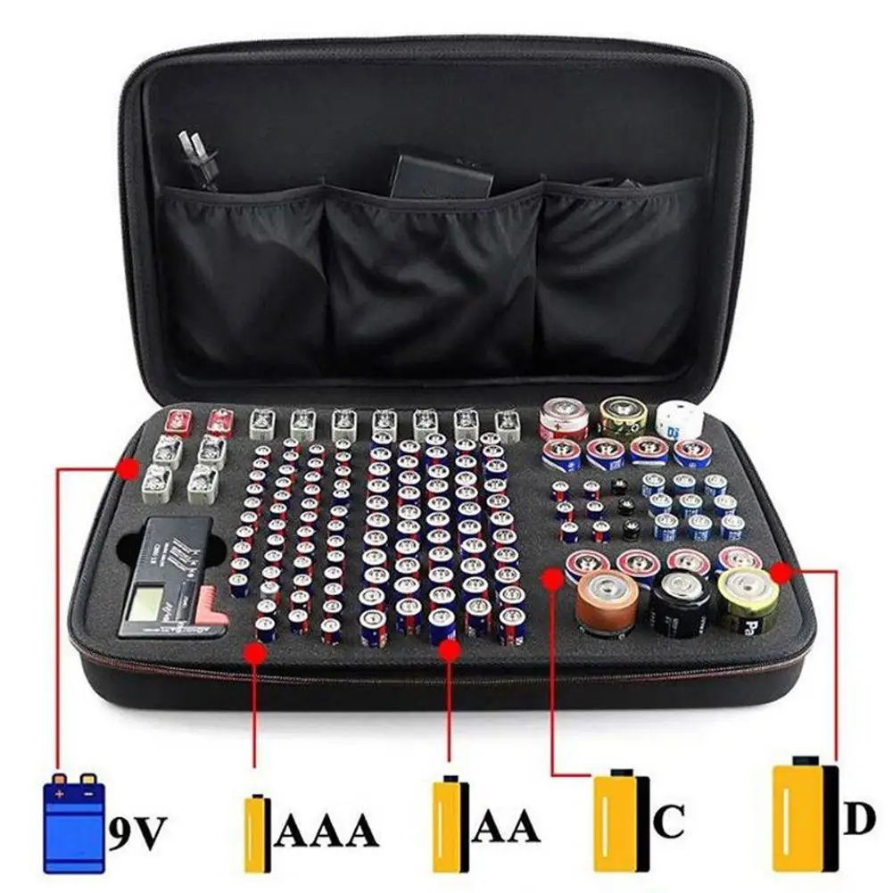 

Portable Waterproof Battery Storage Bag Digital Electronic Product Power Tool Battery Holder Organizer Box With Zipper