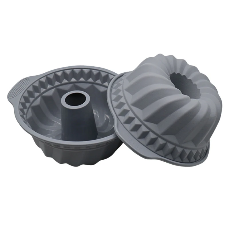 

Silicone Fluted Bunte Cake Baking Pan,Round Cake Mold,Non-Stick Cake Pan for Jello,Gelatin,Bread,10 Inch Tube BPA Free Bakeware