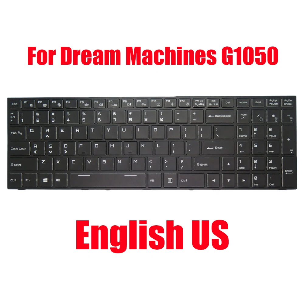 Клавиатура для ноутбука мечты G1050 G1050-15KZ17 G1050-15PL17 английский США черный с подсветкой Новинка