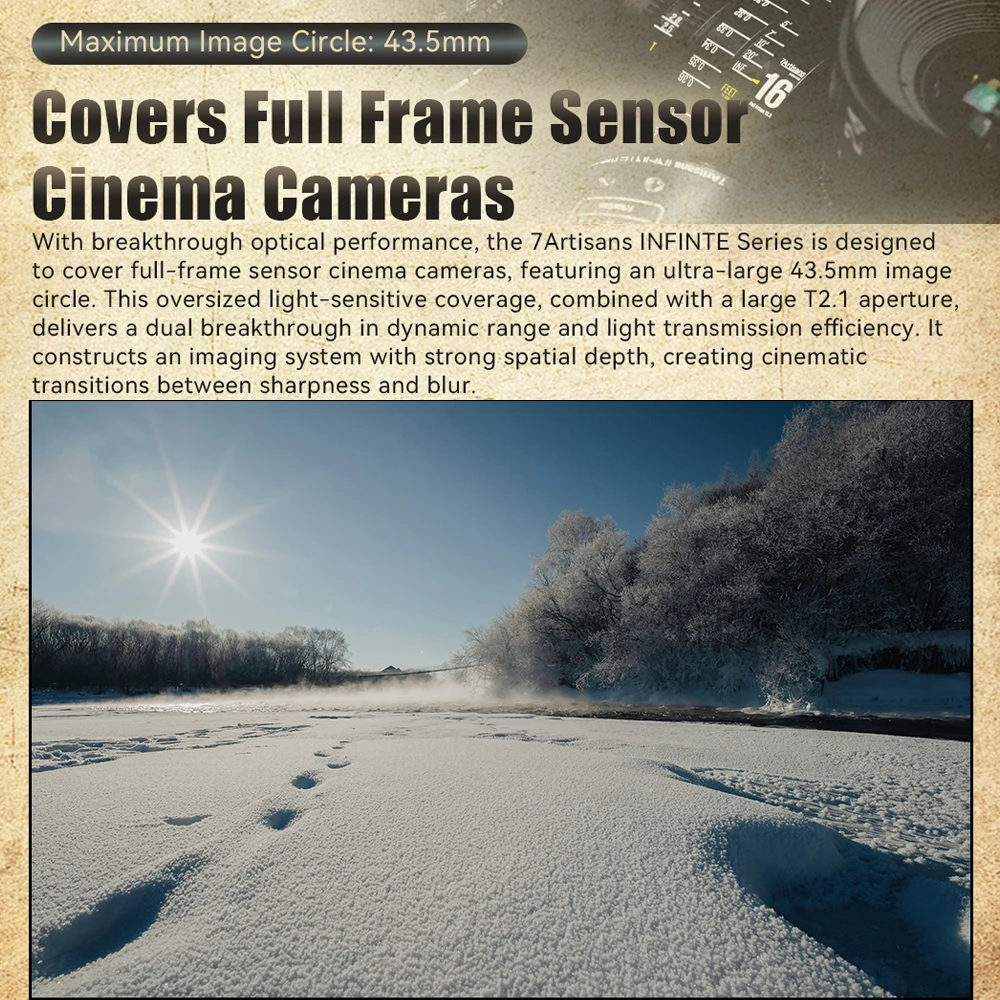 Фото Серия кинообъективов 7Artisan INFINTE 16mm T2.5 Pro Grade Eternal Vision Consistent Prime, совместимая с камерами Canon EF/PL. №3