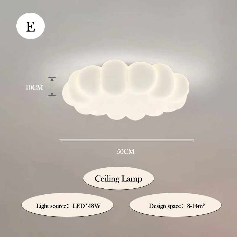 

Люстры облако белые детские LED 220В