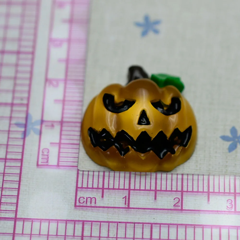 

1 шт./лот смола с плоской задней стороной, имитация мультяшной тыквы, 24 мм, кабошоны, скрапбукинг, бант для волос, «сделай сам», Рождественское...