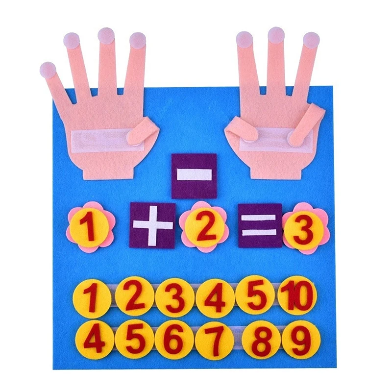 

Kid Montessori Toys Math Toy Felt Finger Numbers Children Counting Early Learning For Toddlers Intelligence Develop Classic Toys