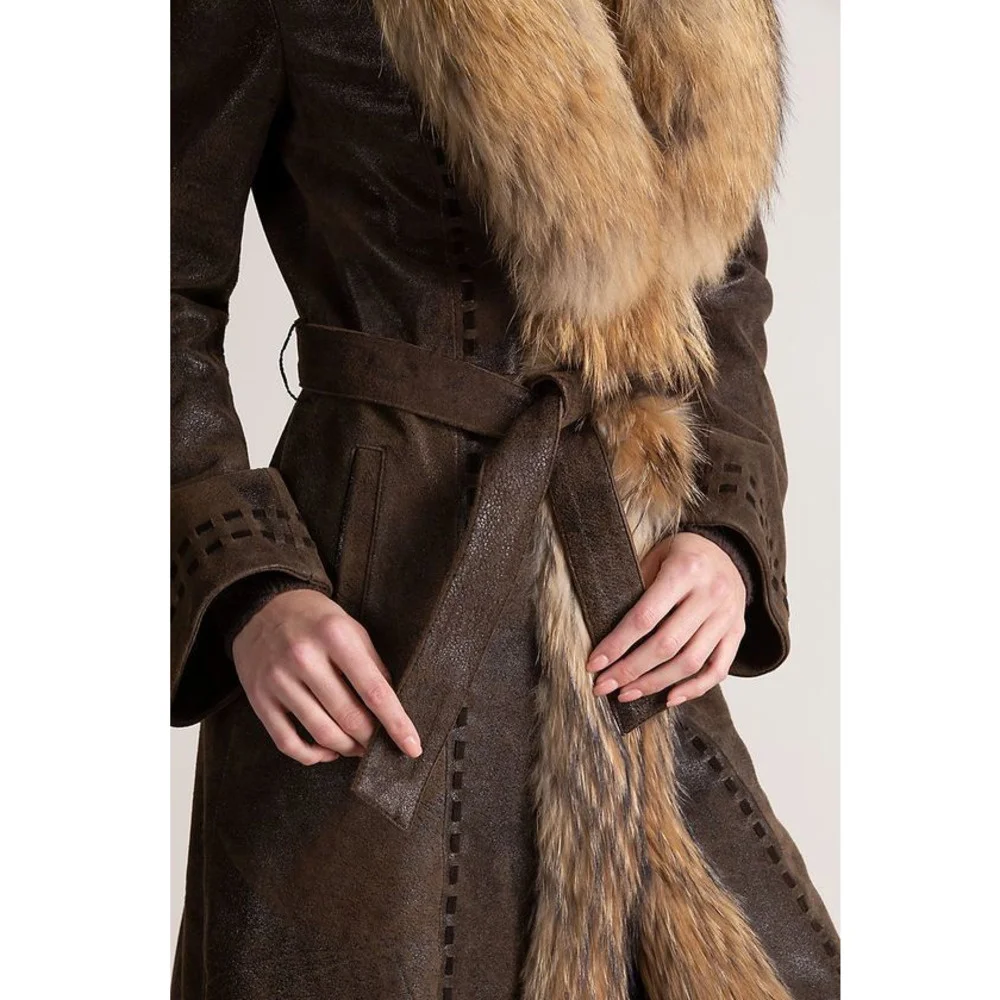 Women's Top Long Leather Coat 2022 Autumn And Winter Solid Color Mid-length Fur Coat Women