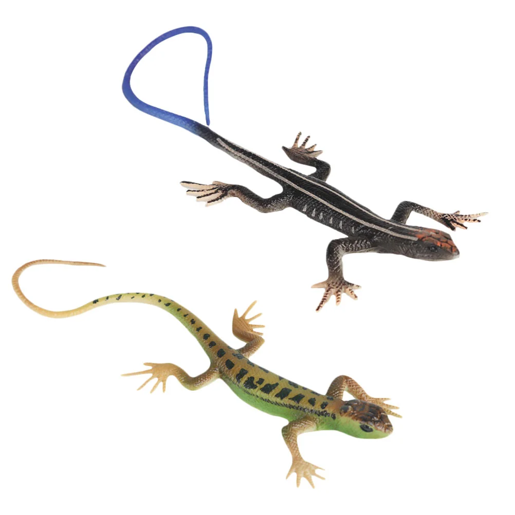 

2pcs Lizard Toys Artificial Model Reptile Lizard Figures Lizards Action Figure Reptile Kids Educational Figurine Gift