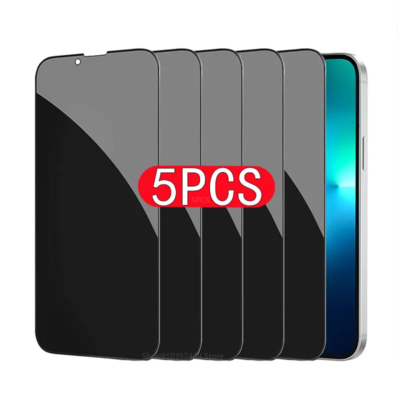 

1-5Pcs Privacy Screen Protectors for IPhone 12 13 Pro Max Mini 7 8 Plus Anti-spy Protective Glass for IPhone 11 Pro MAX XS XR X