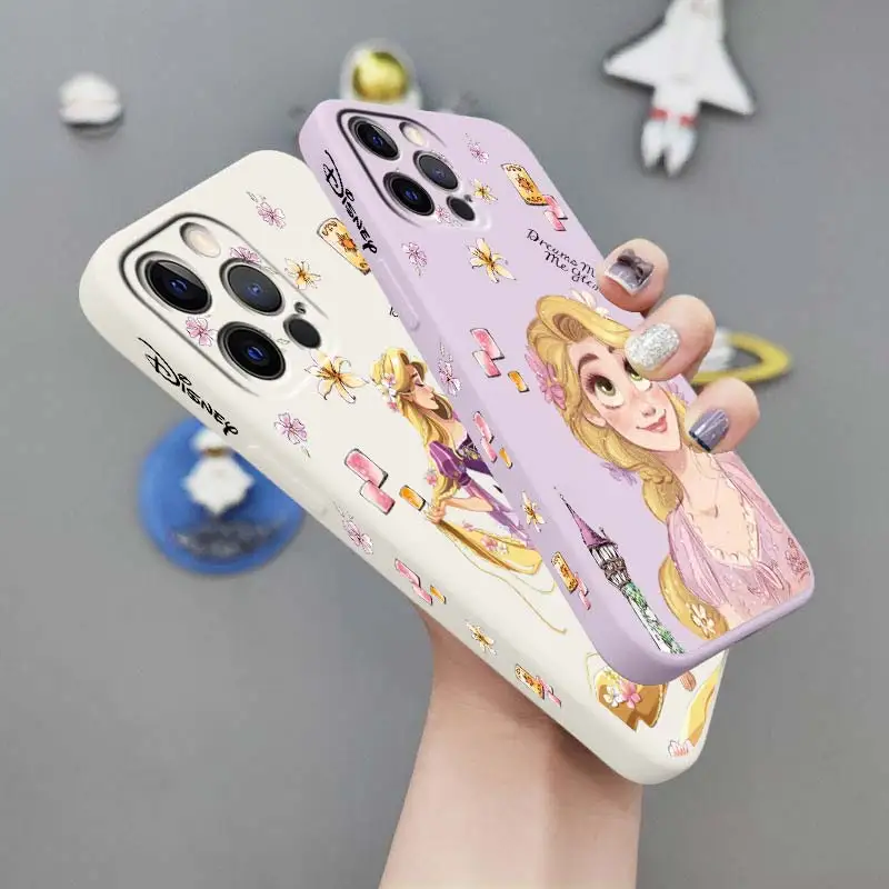 

Princess Rapunzel Disney Girl Phone Case For Apple iPhone 14 13 12 Mini 11 XS Pro Max X XR 8 7 Plus SE Liquid Left Rope Cover