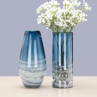 nordic transparent glass vase interior design street flower large vase minimalist vaso decorativo home living pots for plants