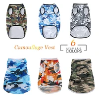 summer dog vest camouflage shirt for small dogs breathable mesh pet clothes cat clothing chihuahua bulldog costume accessories